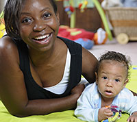 African American Mother with Child.